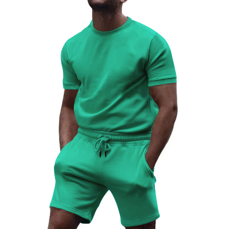 Herren Freizeit-Set aus atmungsaktiver Baumwolle mit elastischem Bund und praktischen Taschen Echoarchiv