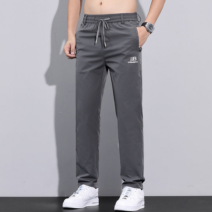 Herren Sportliche Freizeithose mit verstellbarem Kordelzug und seitlichen Reißverschlusstaschen Echoarchiv