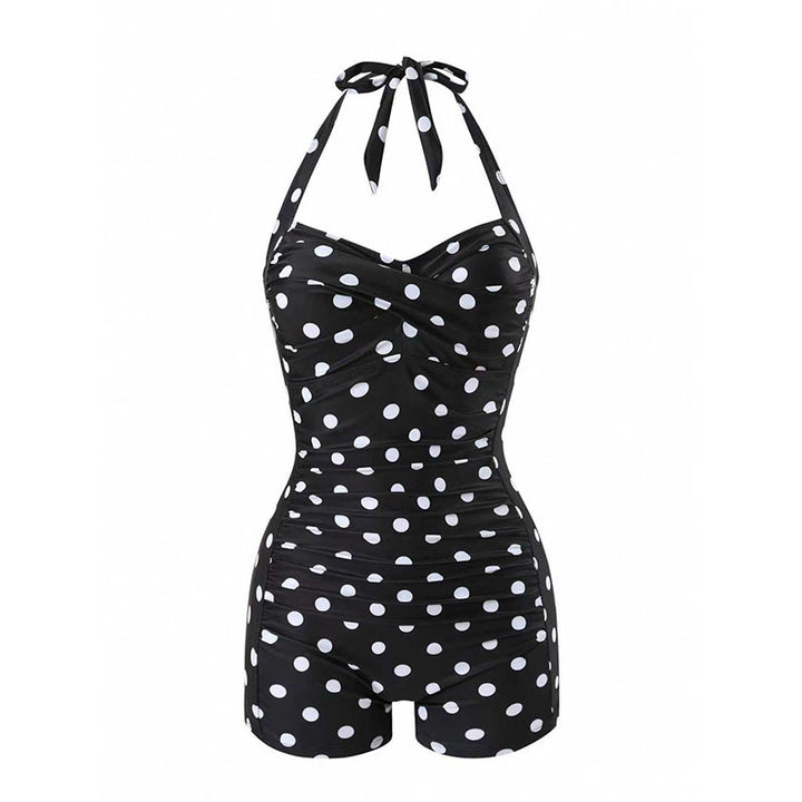 Damen Halterneck Badeanzug mit schmeichelnder Raffung Echo Archiv
