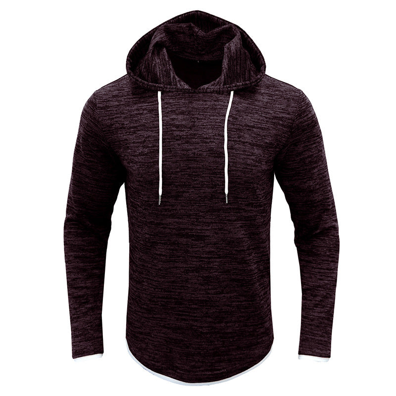 Herren lässiger Hoodie mit strukturiertem Design und Kängurutasche Echoarchiv