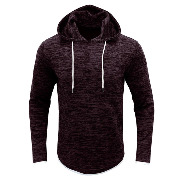 Herren lässiger Hoodie mit strukturiertem Design und Kängurutasche Echoarchiv