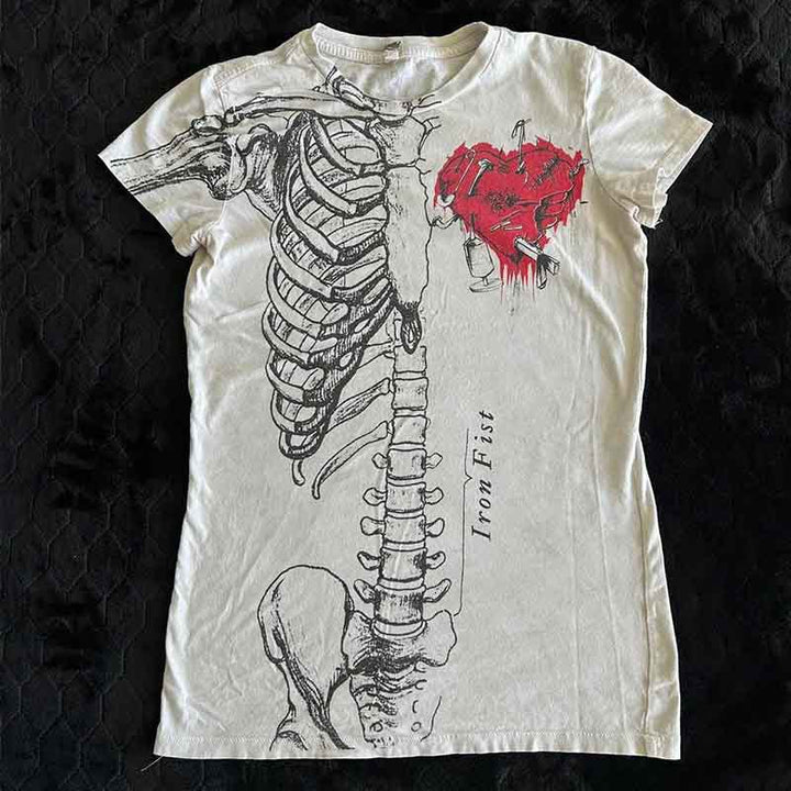 Damen Grafik-T-Shirt mit einzigartigem Skelett-Design Echo Archiv