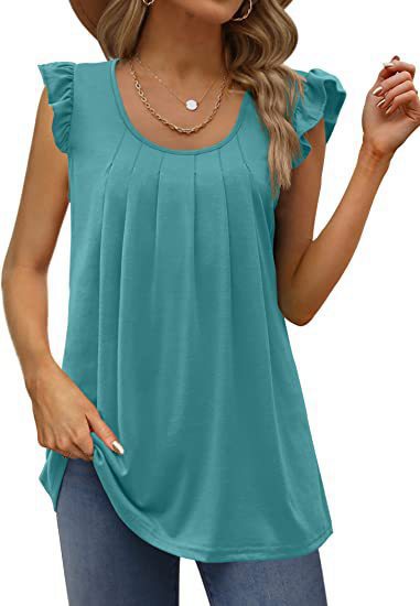 Damen luftiges Blusenshirt mit elegantem Rüschendesign Echo Archiv