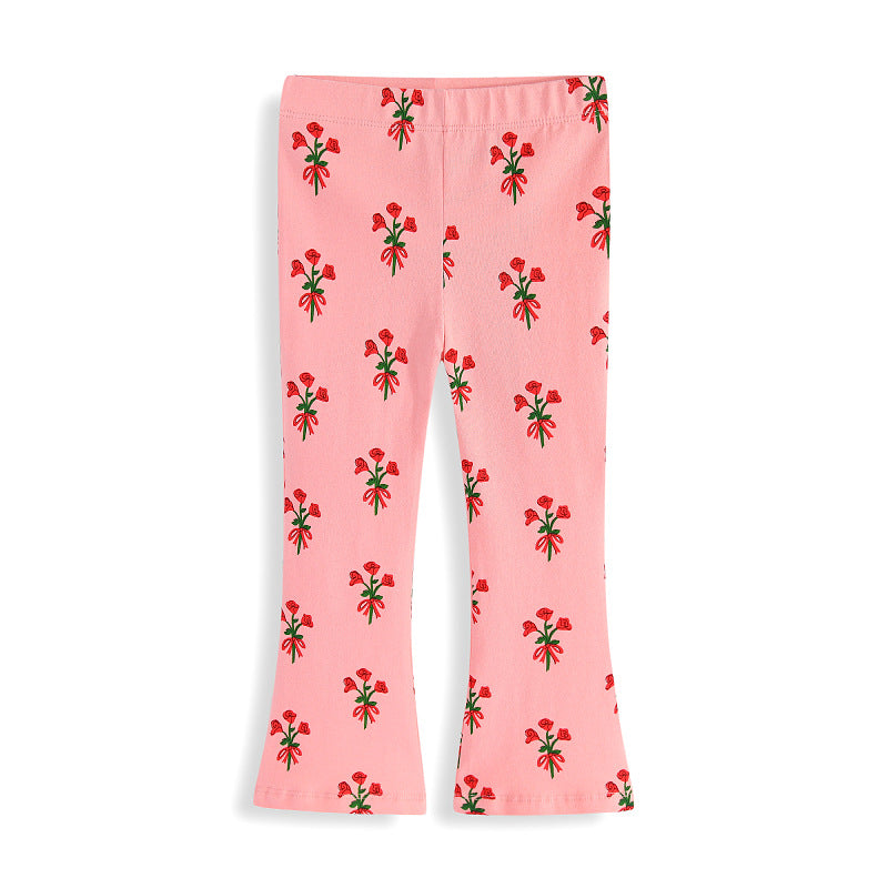 Mädchen Leggings mit floralen Applikationen Echo Archiv