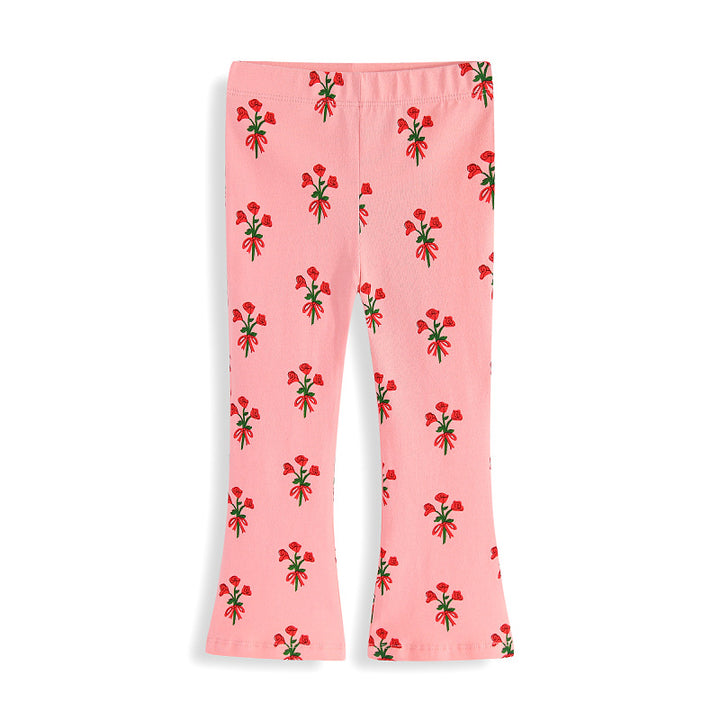 Mädchen Leggings mit floralen Applikationen Echo Archiv