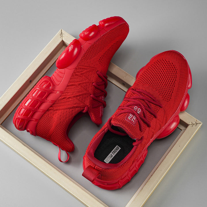 Unisex atmungsaktive Strick-Sneaker mit integrierter Luftkapsel-Dämpfung und flexibler Gummischale – Norré