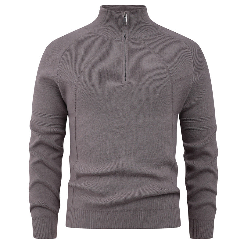 Herren Strickpullover mit modernem Reißverschluss und eleganter Struktur Echoarchiv