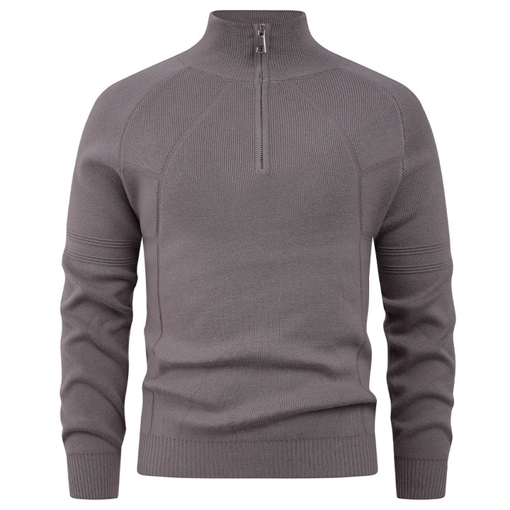 Herren Strickpullover mit modernem Reißverschluss und eleganter Struktur Echoarchiv