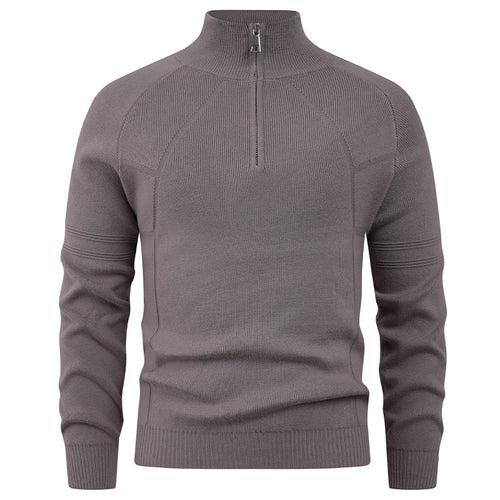 Herren Strickpullover mit modernem Reißverschluss und eleganter Struktur Echoarchiv