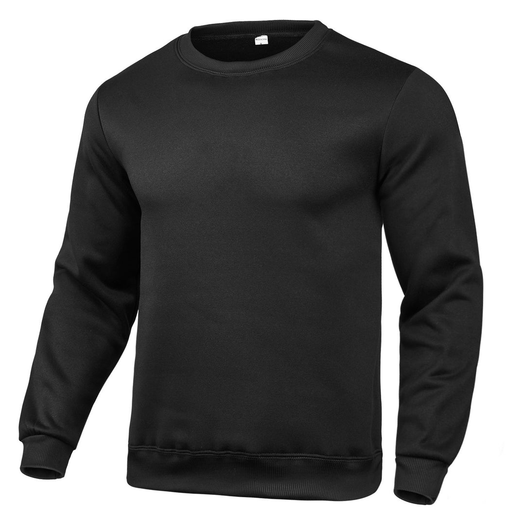 Herren klassisches Rundhals-Sweatshirt mit weichem Fleece-Innenfutter, geripptem Saum und verstärkten Nähten – Marzano