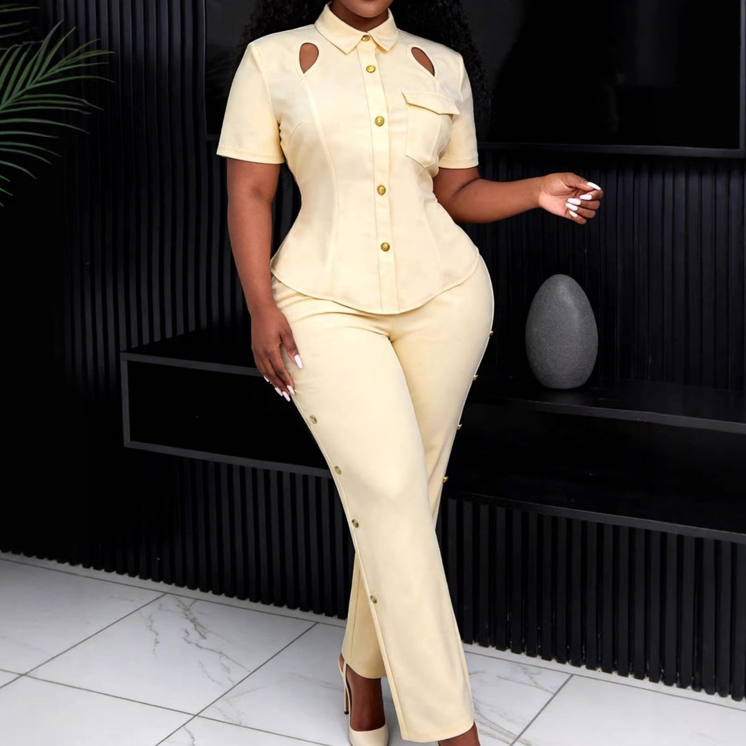 Damen Chic Blusen- und Hosen-Set Echo Archiv