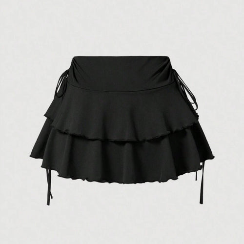 Damen Sommerliches Crop-Top und Mini-Rock Set Echo Archiv