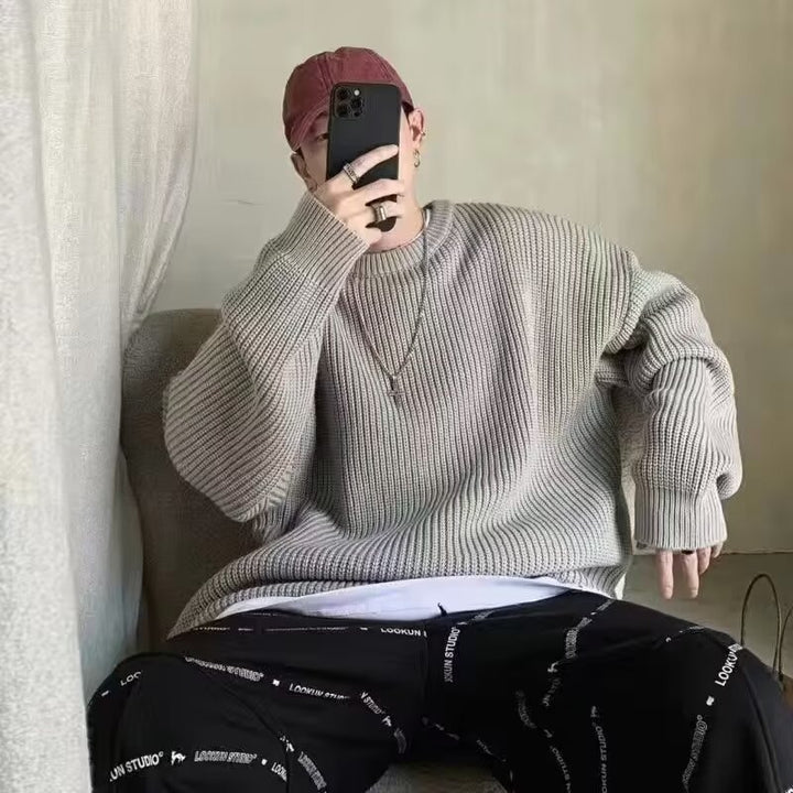 Damen Modischer Grobstrickpullover mit lässiger Passform Echoarchiv