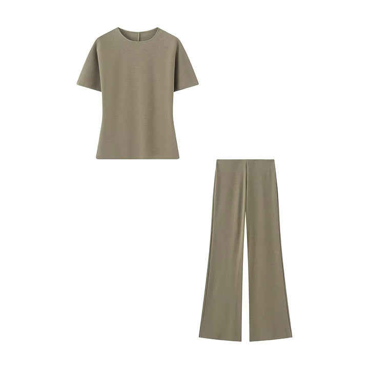 Damen Weite Satinhose mit hoher Taille und fließender Wide‑Leg‑Silhouette Echo Archiv