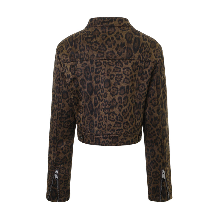Damen Stilvolle Kurzjacke im Leopardenmuster Echo Archiv