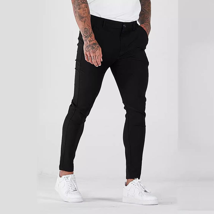 Herren eng anliegende Chinohose mit elastischem Bund und stylishem Design Echoarchiv