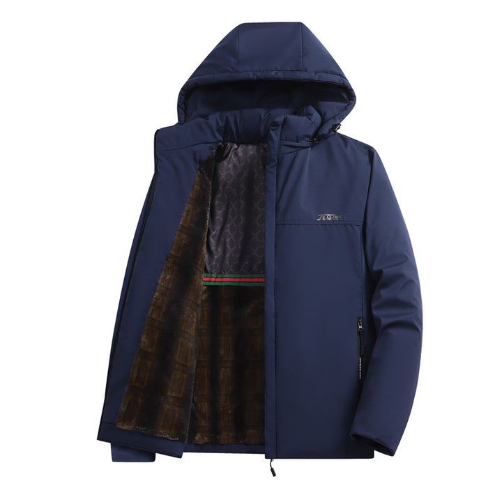 Herren Technische Winterjacke mit Kunstfellfutter Echo Archiv