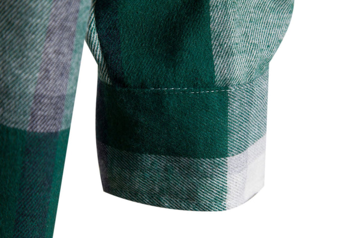 Herren Freizeit-Hemdjacke mit praktischer Kapuze und modernem Karomuster Echoarchiv