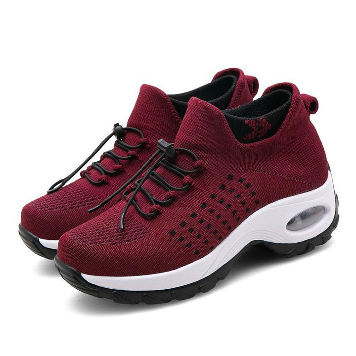 Damen nan leichte atmungsaktive Strick-Sneaker mit Luftkissen und hohem Sockenkragen Echo Archiv