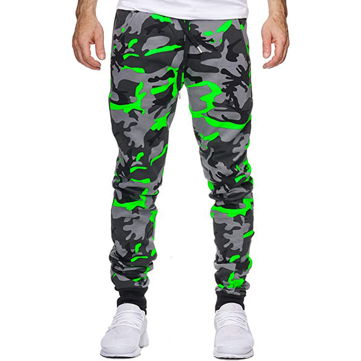 Herren Cargohose mit trendigem Camouflage-Design und elastischem Bund Echoarchiv