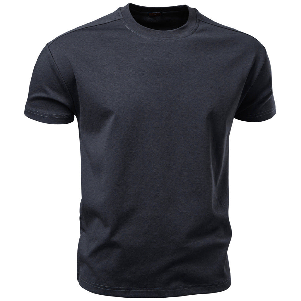 Herren nan klassisches Baumwolljersey Rundhalsshirt mit verstärktem Kragen Echo Archiv