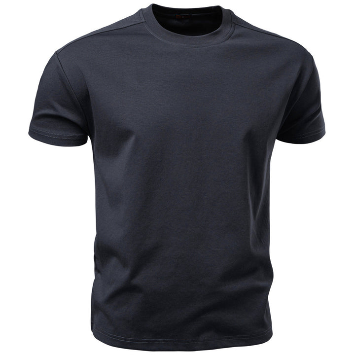 Herren nan klassisches Baumwolljersey Rundhalsshirt mit verstärktem Kragen Echo Archiv
