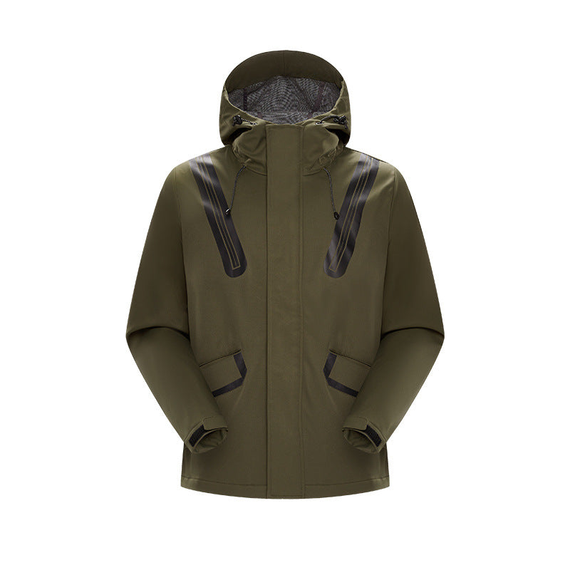 Herren Technische Softshell-Parka mit Kapuze, getapten Nähten und gummierten Einsätzen Echo Archiv