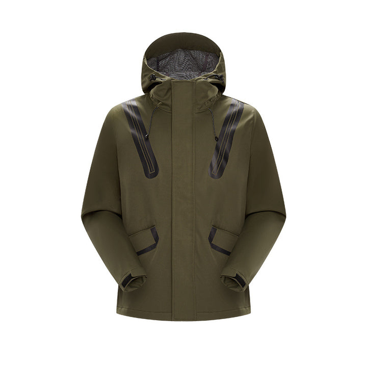Herren Technische Softshell-Parka mit Kapuze, getapten Nähten und gummierten Einsätzen Echo Archiv