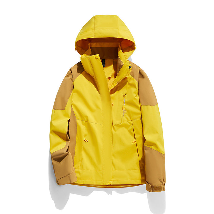Damen zweilagige Softshell‑Outdoorjacke mit abnehmbarem Fleece‑Innenlayer und Kapuze Echoarchiv