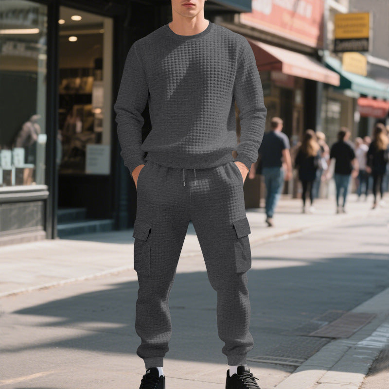 Herren lässiges Sweatshirt und Cargo-Hose Set Echoarchiv