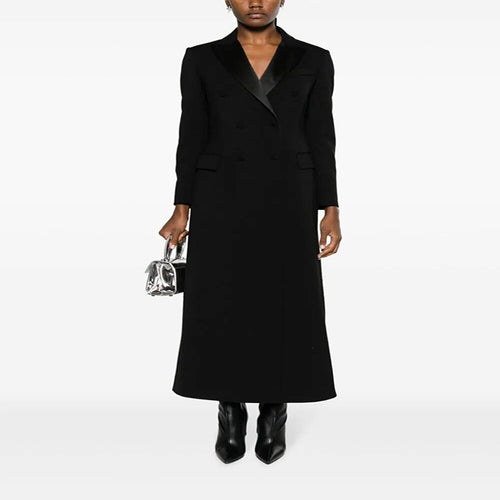 Damen Maxiblazer-Mantel im Smokingschnitt mit schmaler Silhouette Echoarchiv