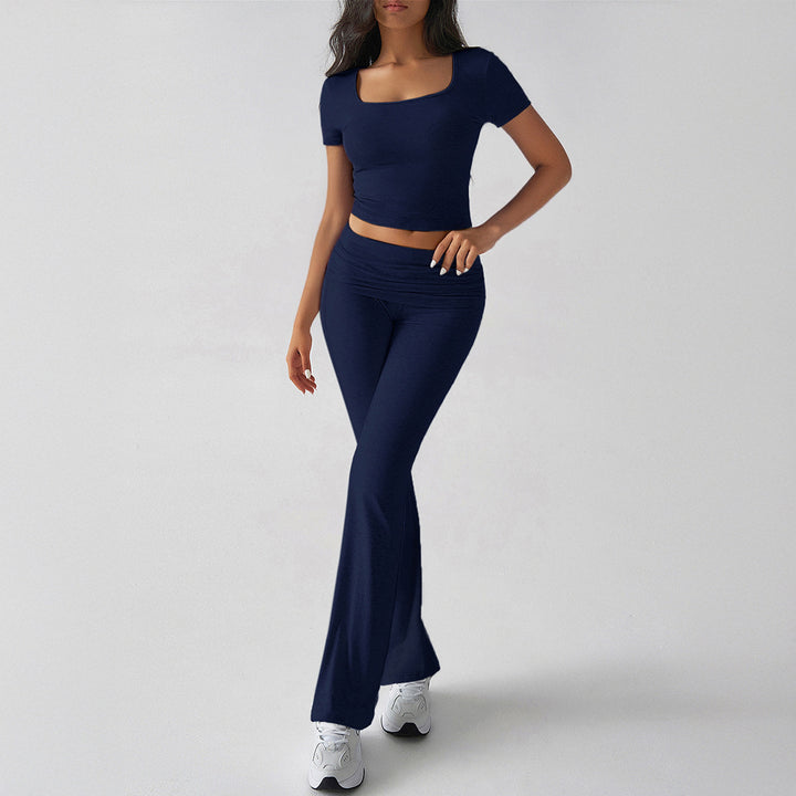 Damen Sportliches Oberteil mit hohen Taillenleggings aktivem Set Echo Archiv