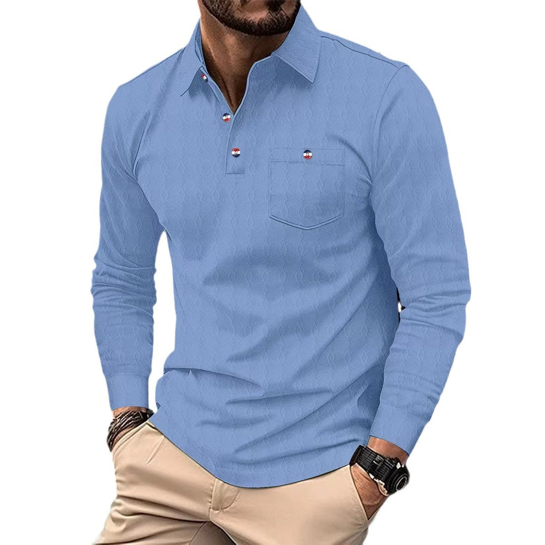 Herren Elegantes Langarmhemd mit feinem Muster Echoarchiv
