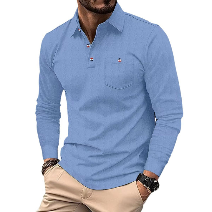 Herren Elegantes Langarmhemd mit feinem Muster Echoarchiv