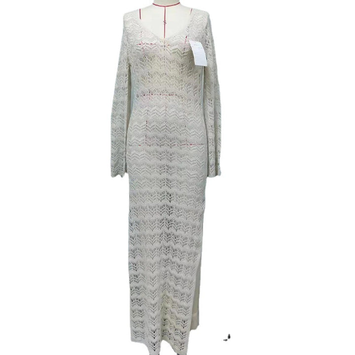 Damen elegantes Häkelkleid mit tiefem Ausschnitt Echo Archiv