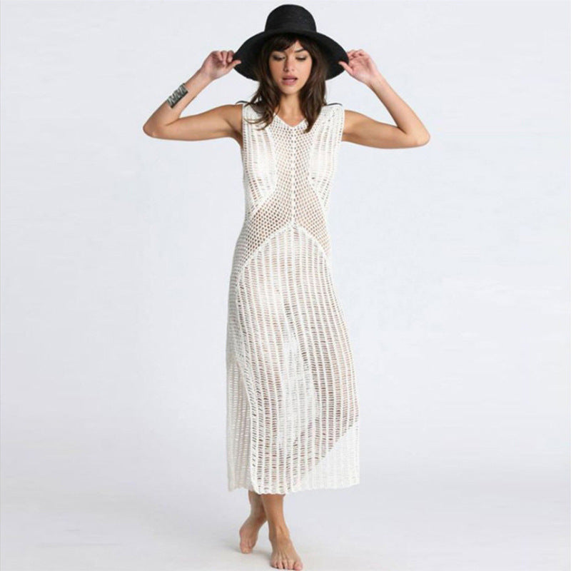 Damen elegantes Netzkleid mit asymmetrischem Schnitt Echo Archiv