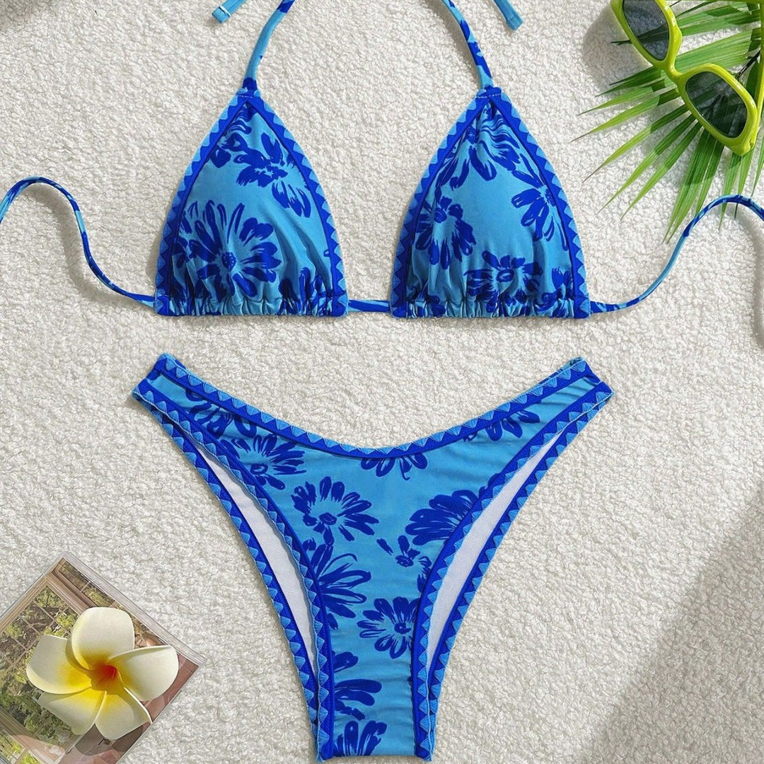 Damen Triangel-Bikini mit verspieltem Blumenmuster Echo Archiv