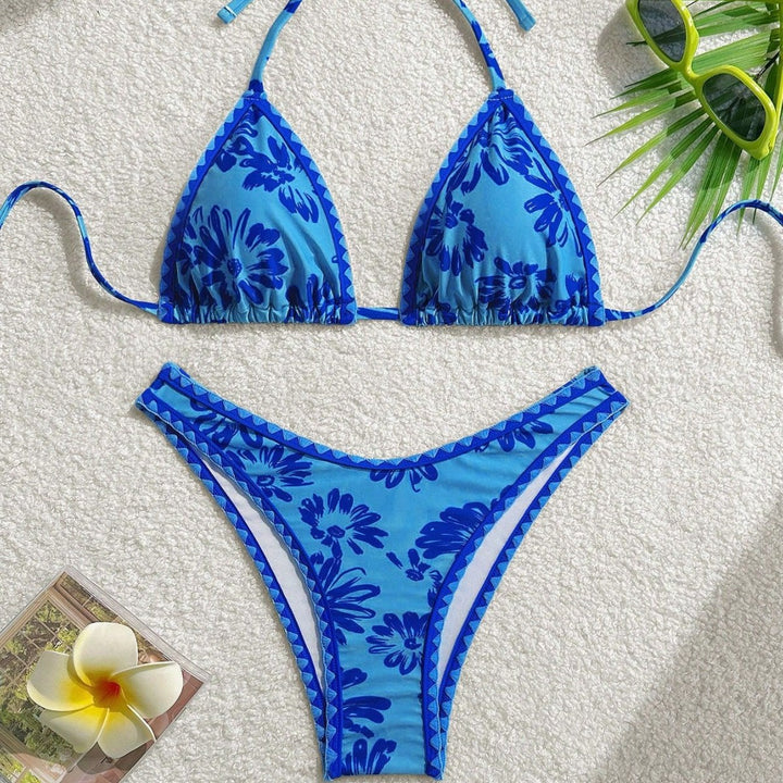 Damen Triangel-Bikini mit verspieltem Blumenmuster Echo Archiv