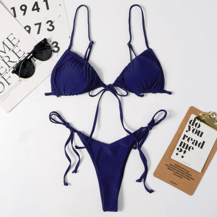 Damen Bikini-Set mit ajustierbaren Bindebändern und modischem Leopardenmuster Echo Archiv