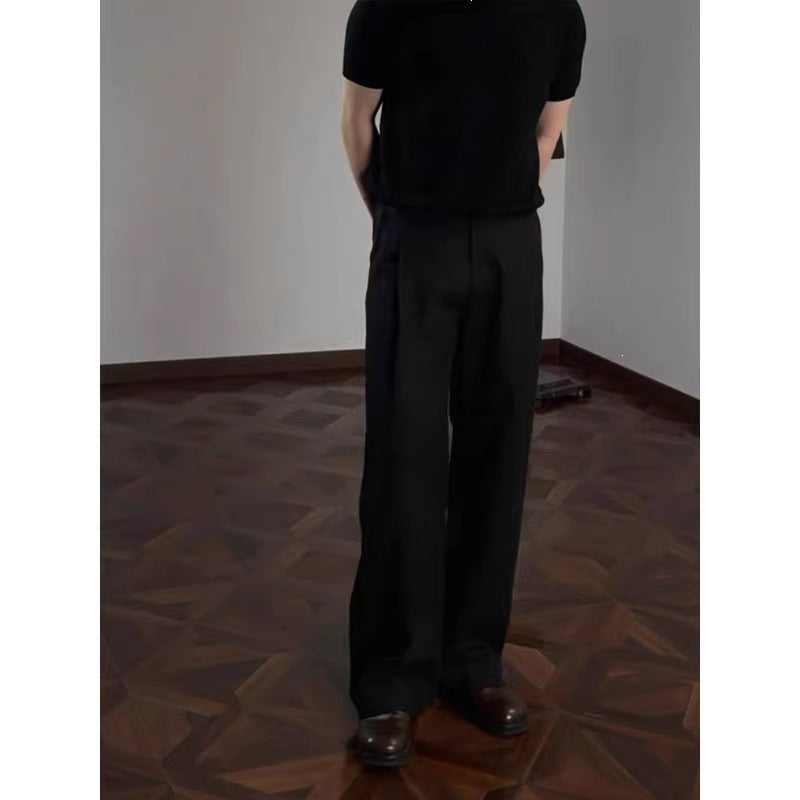 Herren Elegante und bequeme hoch geschnittene Anzughose Echo Archiv