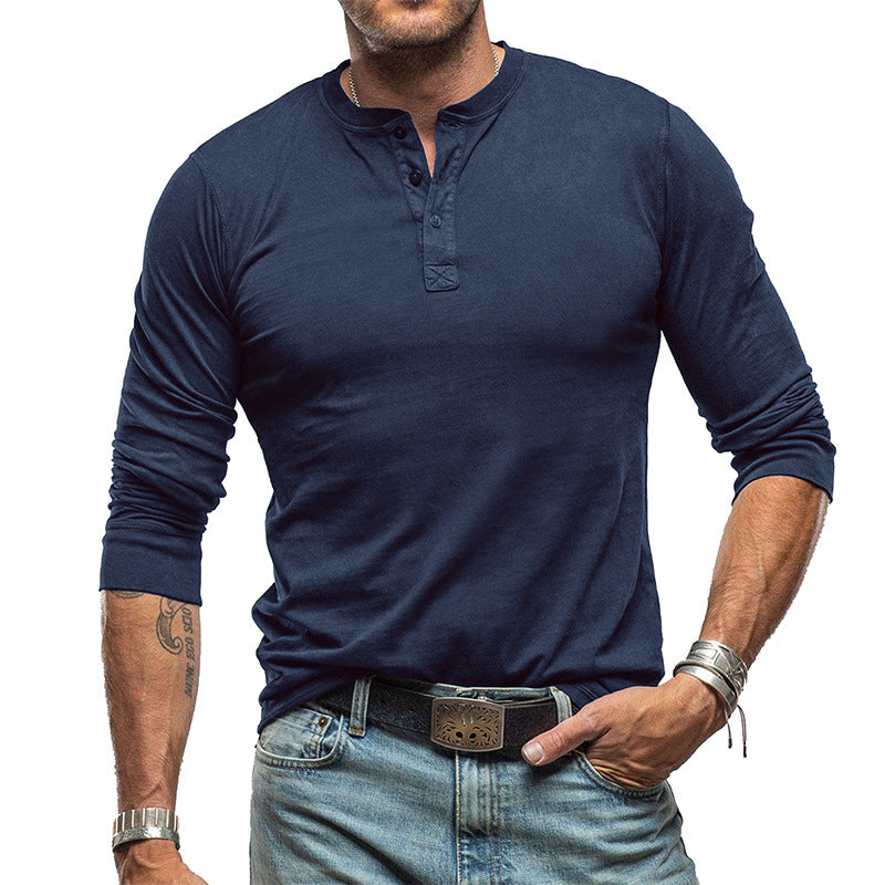 Herren Henley-Shirt mit Knopfleiste Echoarchiv