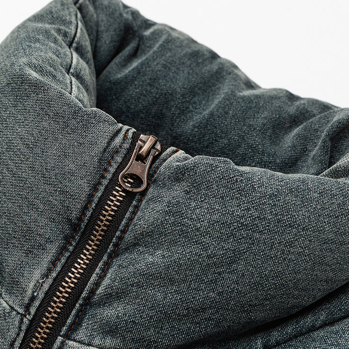 Damen Kurz geschnittene wattierte Cord‑Steppjacke im Boxy‑Cut mit Stehkragen Echo Archiv