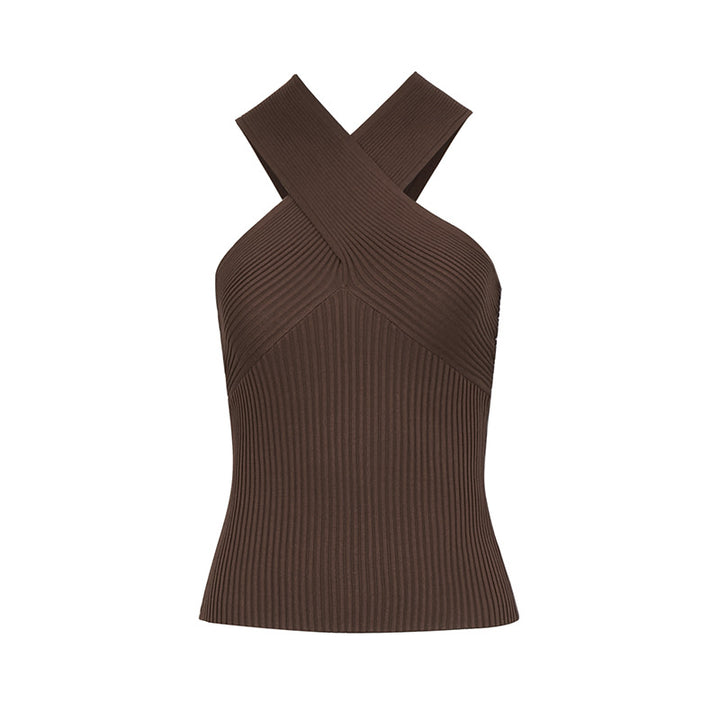 Damen Stricktop mit künstlerischem Kreuz-Träger Design Echo Archiv