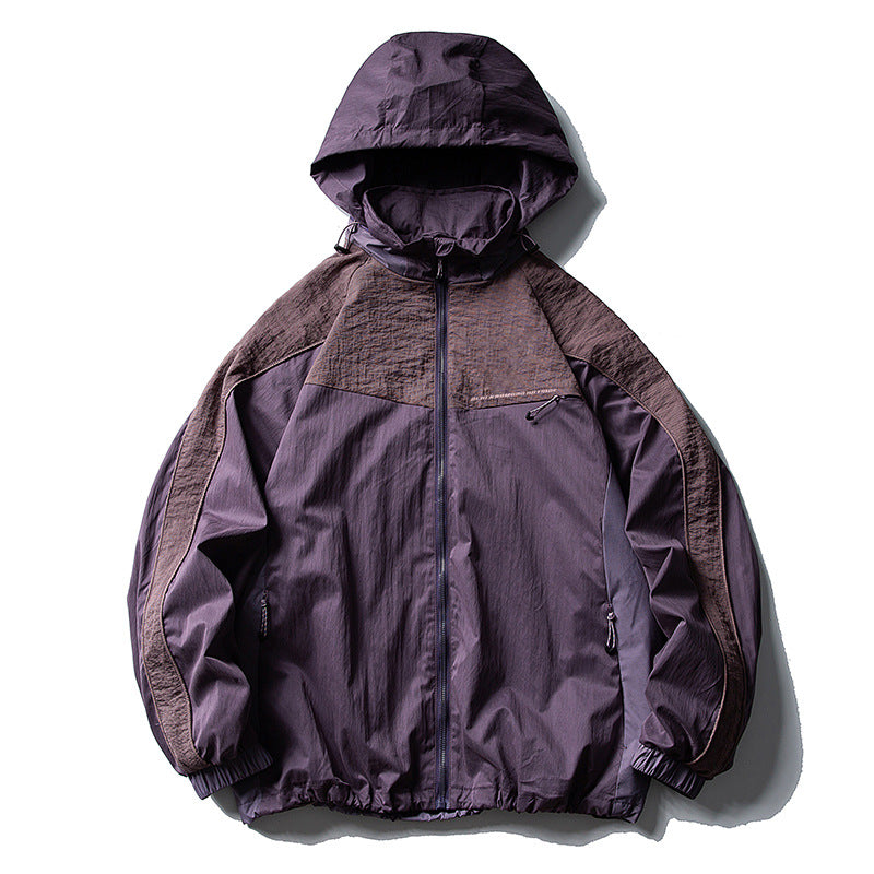 Herren Weite technische Nylon-Cargohose mit elastischem Bund und Paneel-Details Echoarchiv