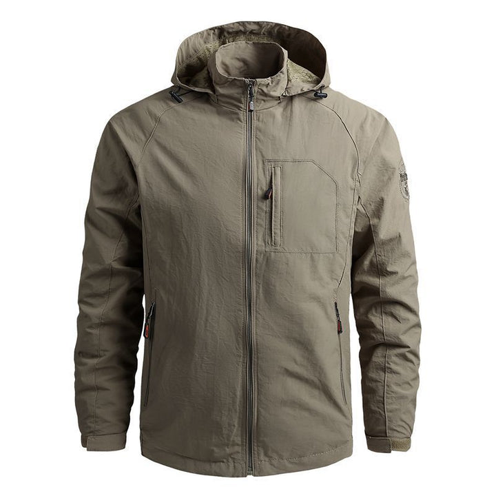 Herren Leichte Funktions-Kapuzenjacke im Fieldstil mit Brustfach – Taviero