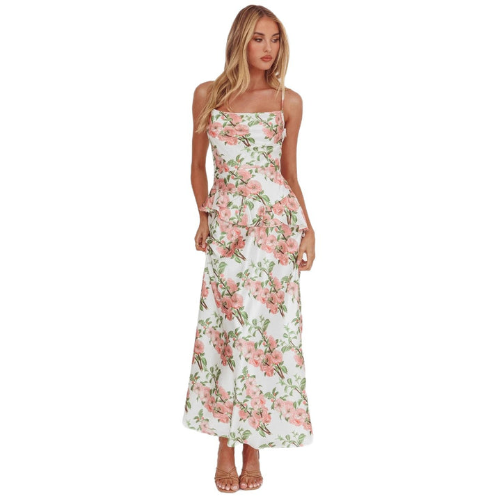 Damen Elegantes Peplum-Kleid mit floralem Design Echo Archiv