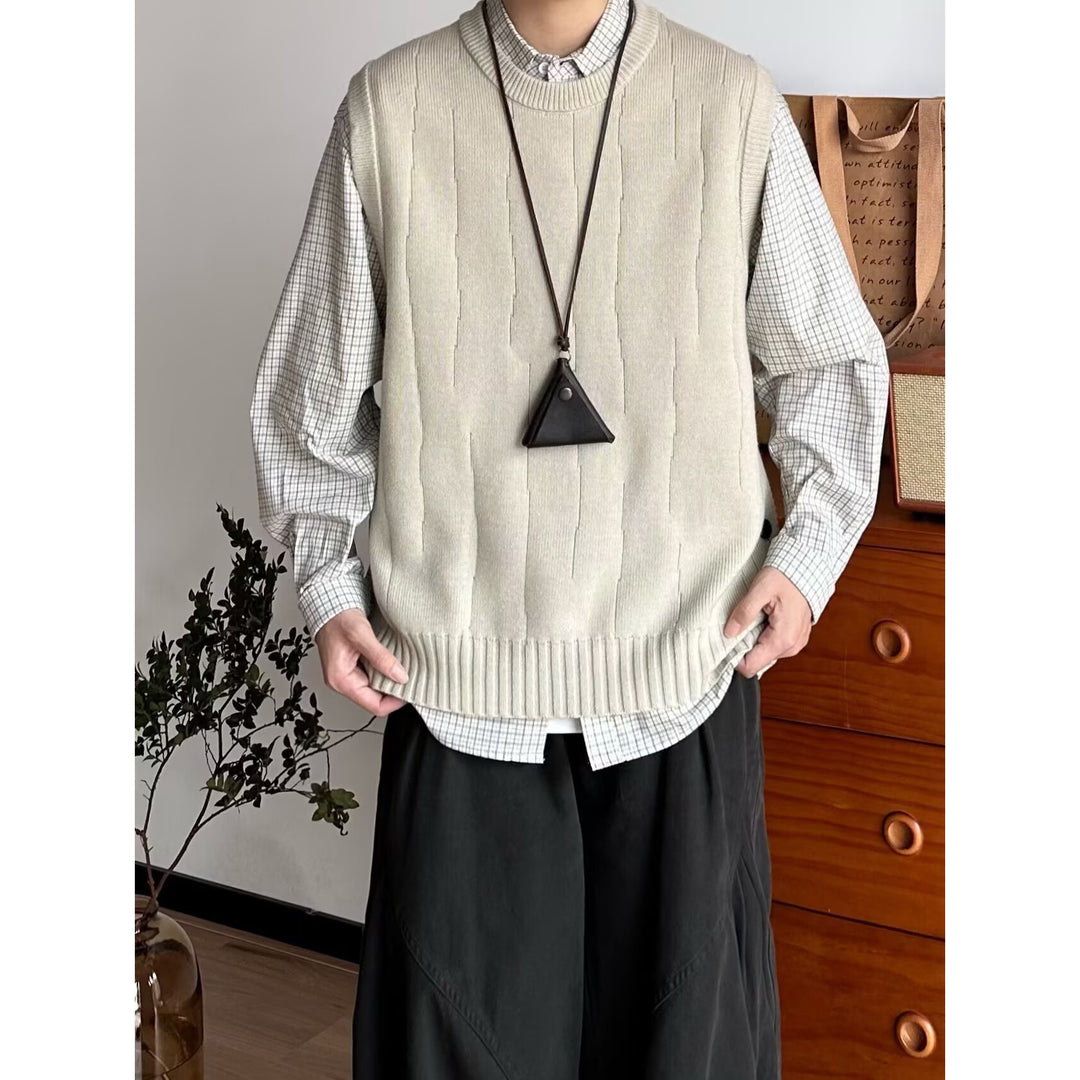 Damen Modische Strickweste mit Knopfdetails Echoarchiv