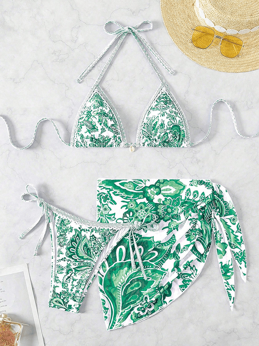 Damen Triangel-Bikini-Set mit voluminösen Rüschen Echo Archiv