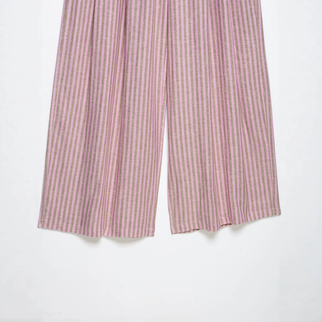 Damen Hochtaillierte Culotte-Hose mit weitem Bein, Tunnelzug und vorderem Schlitz Echo Archiv