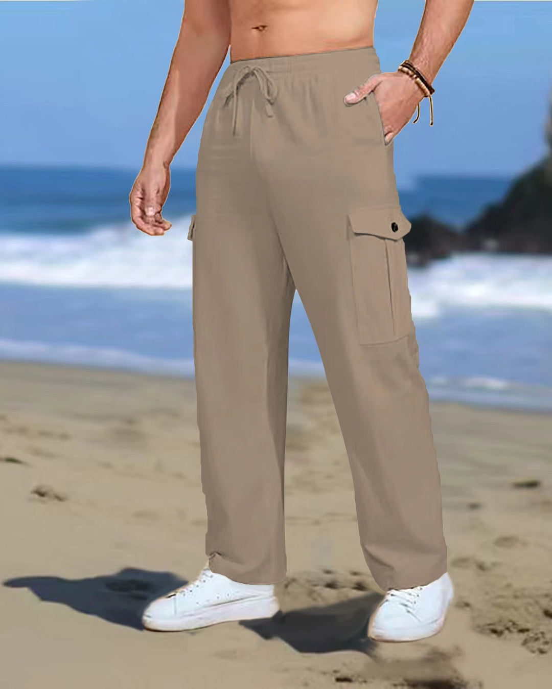 Herren Cargo-Hose mit praktischen Taschen und elastischem Bund Echoarchiv